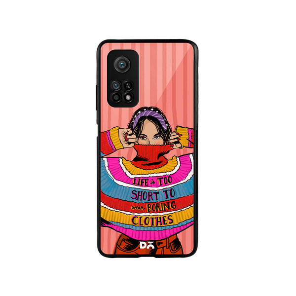 

DailyObjects Colourblock Jumper Glass Case Cover For Xiaomi Mi 10T