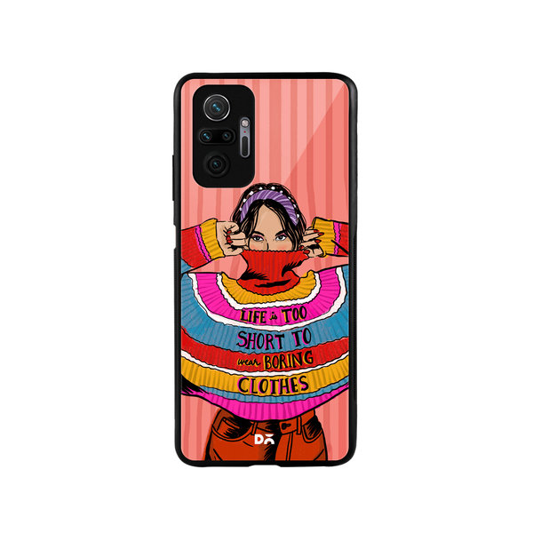 

DailyObjects Colourblock Jumper Glass Case Cover For Xiaomi Redmi Note 10 Pro