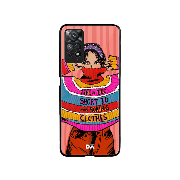 

DailyObjects Colourblock Jumper Glass Case Cover For Xiaomi Redmi Note 11 Pro