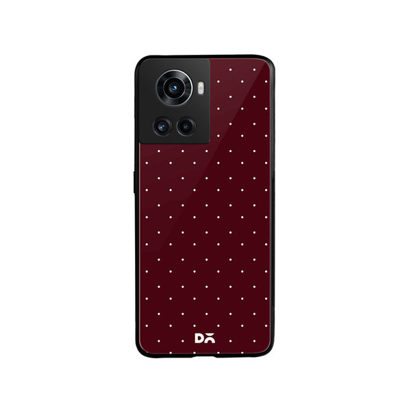 

DailyObjects Constellation Dots Burgundy Glass Case Cover For OnePlus 10R