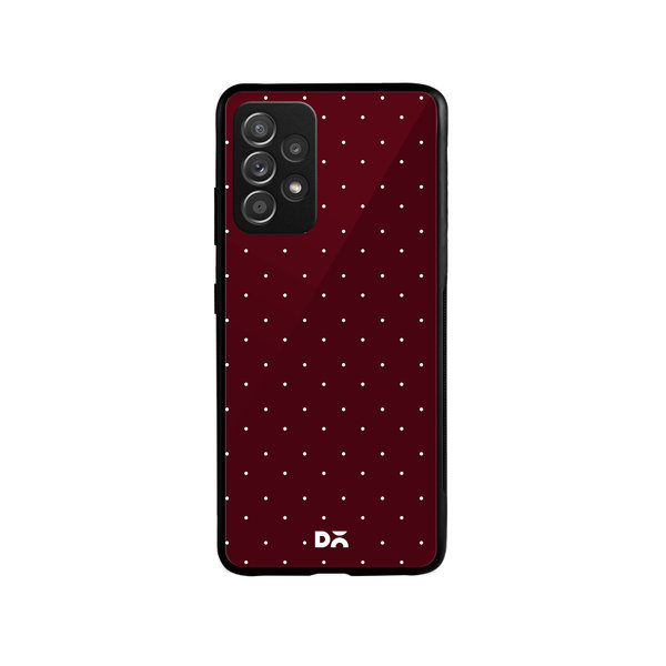

DailyObjects Constellation Dots Burgundy Glass Case Cover For Samsung Galaxy A52