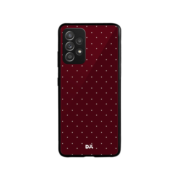 

DailyObjects Constellation Dots Burgundy Glass Case Cover For Samsung Galaxy A73