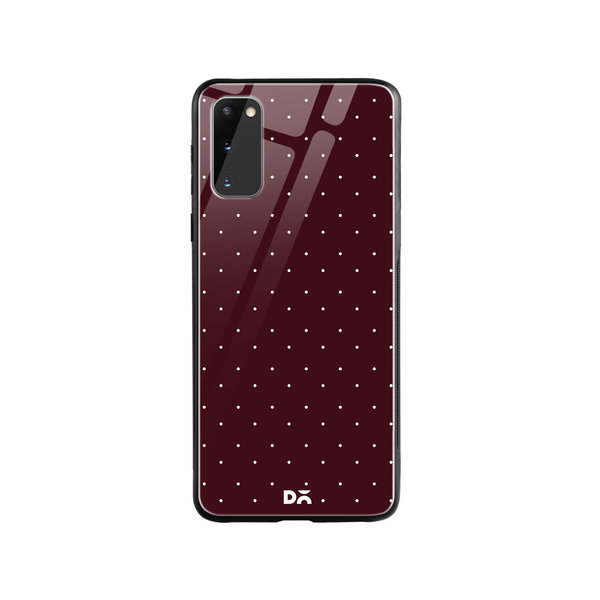 

DailyObjects Constellation Dots Burgundy Glass Case Cover For Samsung Galaxy S20