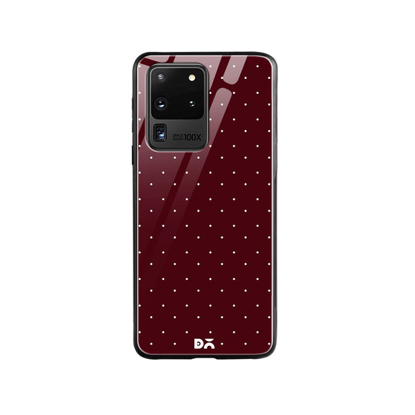 

DailyObjects Constellation Dots Burgundy Glass Case Cover For Samsung Galaxy S20 Ultra