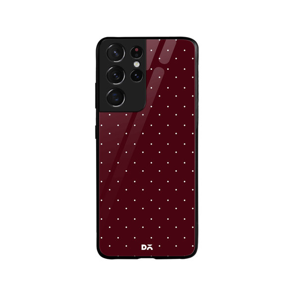 

DailyObjects Constellation Dots Burgundy Glass Case Cover For Samsung Galaxy S21 Ultra