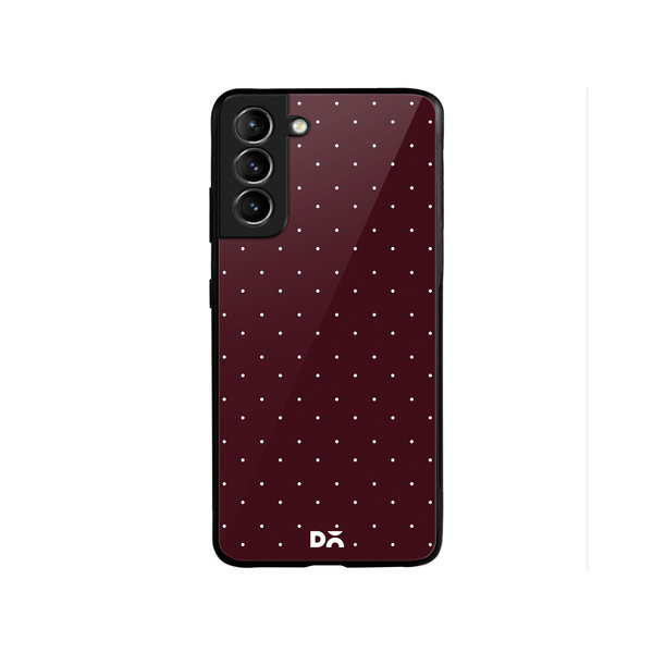 

DailyObjects Constellation Dots Burgundy Glass Case Cover For Samsung Galaxy S22 Plus