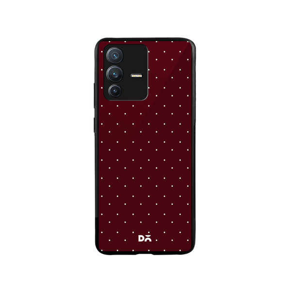 

DailyObjects Constellation Dots Burgundy Glass Case Cover For Vivo V23