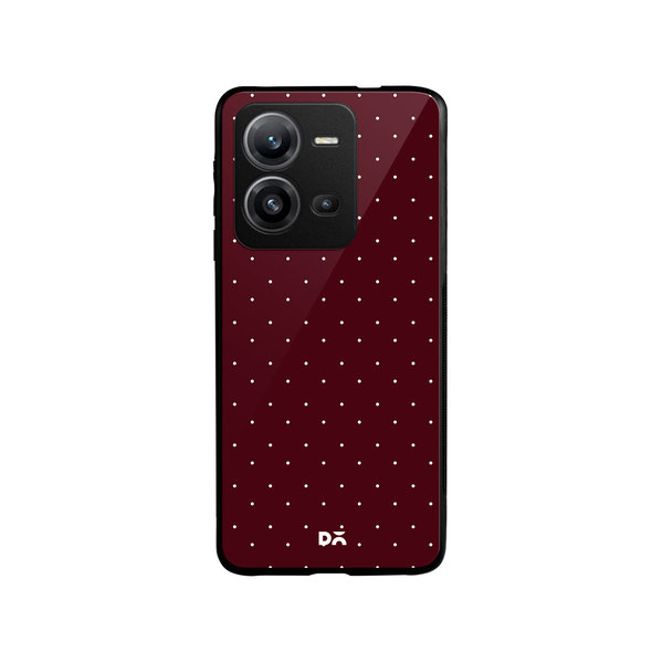 

DailyObjects Constellation Dots Burgundy Glass Case Cover For Vivo V25