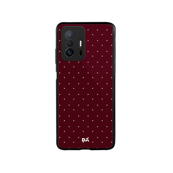 

DailyObjects Constellation Dots Burgundy Glass Case Cover For Xiaomi 11T