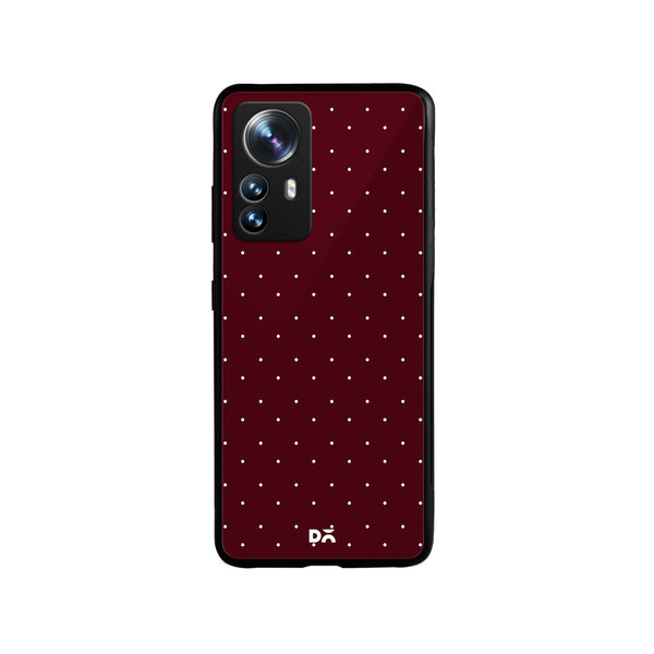 

DailyObjects Constellation Dots Burgundy Glass Case Cover For Xiaomi 12 Pro