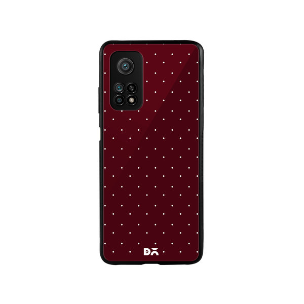 

DailyObjects Constellation Dots Burgundy Glass Case Cover For Xiaomi Mi 10T