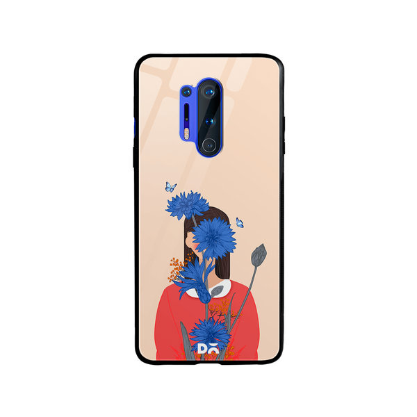 

DailyObjects Cornflower Blue Blooms Glass Case Cover For OnePlus 8 Pro