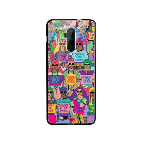 

DailyObjects Cravings Before Savings Glass Case Cover For OnePlus 7T Pro