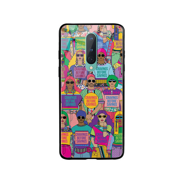 

DailyObjects Cravings Before Savings Glass Case Cover For OnePlus 8