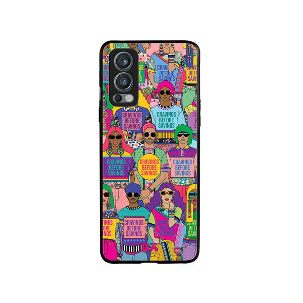 

DailyObjects Cravings Before Savings Glass Case Cover For OnePlus Nord 2