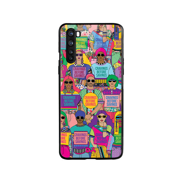 DailyObjects Cravings Before Savings Glass Case Cover For OnePlus Nord