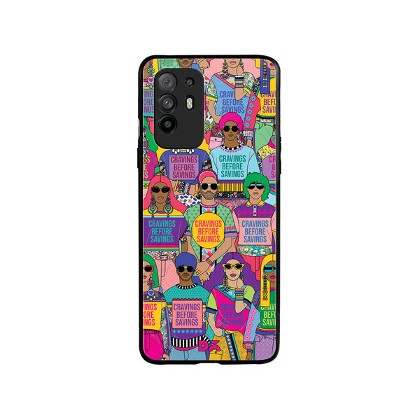 

DailyObjects Cravings Before Savings Glass Case Cover For Oppo F19 Pro Plus