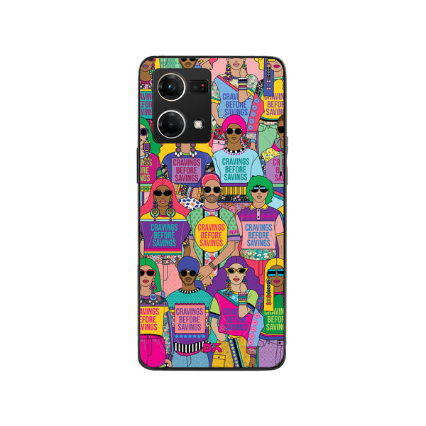 

DailyObjects Cravings Before Savings Glass Case Cover For Oppo Reno 7