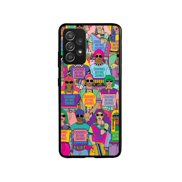 

DailyObjects Cravings Before Savings Glass Case Cover For Samsung Galaxy A73
