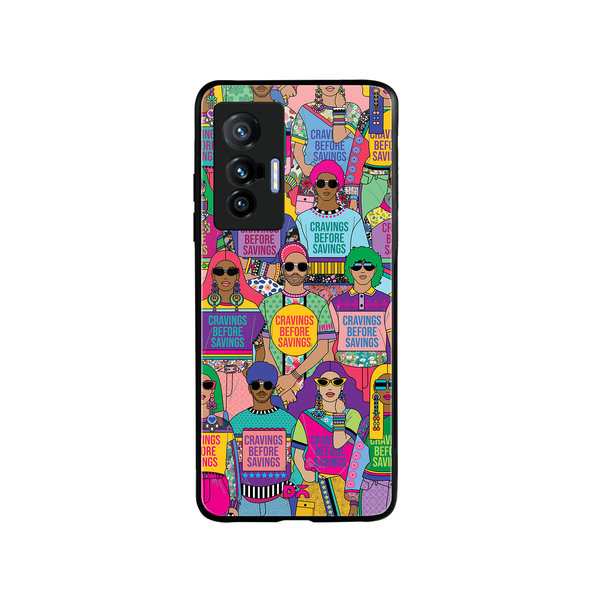

DailyObjects Cravings Before Savings Glass Case Cover For Vivo X70