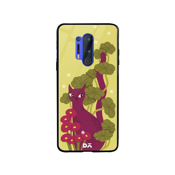 

DailyObjects Curious Cat Glass Case Cover For OnePlus 8 Pro
