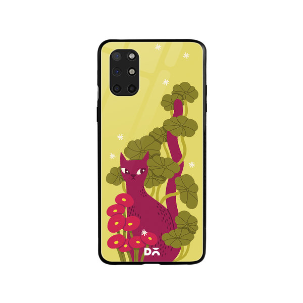 

DailyObjects Curious Cat Glass Case Cover For OnePlus 8T