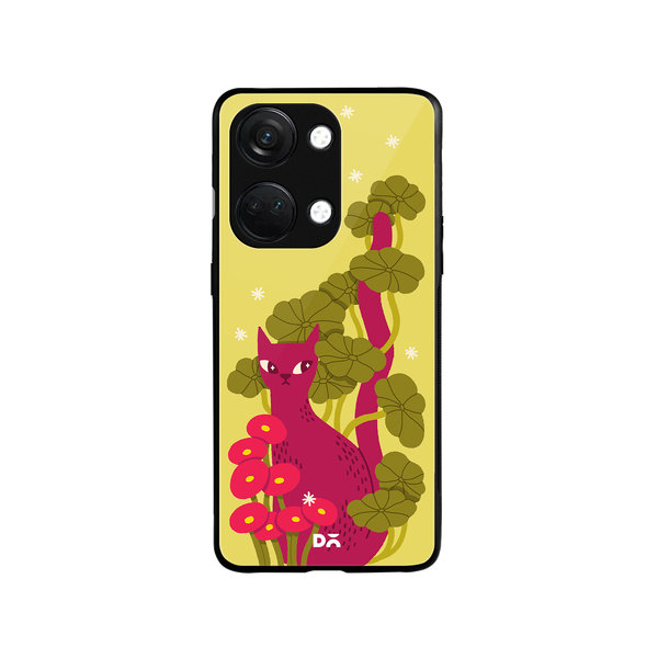 

DailyObjects Curious Cat Glass Case Cover For OnePlus Nord 3