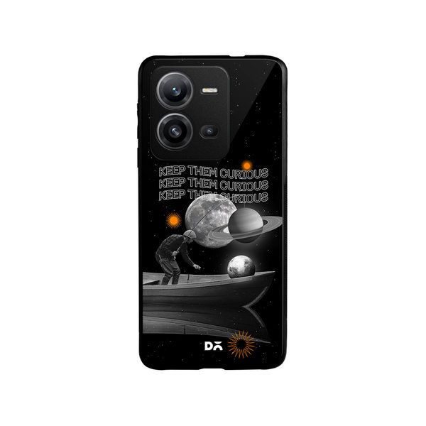 

DailyObjects Curious State of Mind Glass Case Cover For Vivo V25