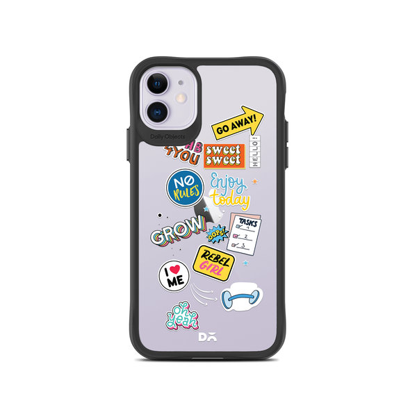 

DailyObjects Current Mood Black Hybrid Clear Case Cover For iPhone 11