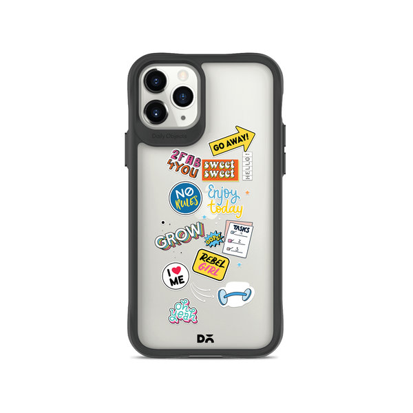 

DailyObjects Current Mood Black Hybrid Clear Case Cover For iPhone 11 Pro
