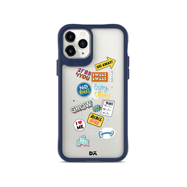 

DailyObjects Current Mood Blue Hybrid Clear Case Cover For iPhone 11 Pro Max