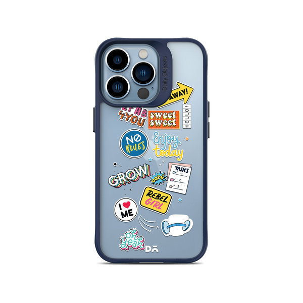 

DailyObjects Current Mood Blue Hybrid Clear Case Cover For iPhone 13 Pro Max