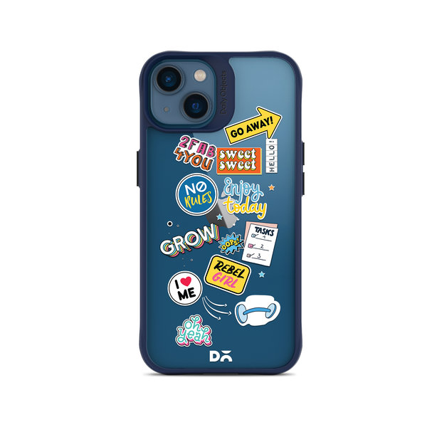 

DailyObjects Current Mood Blue Hybrid Clear Case Cover For iPhone 14 Plus