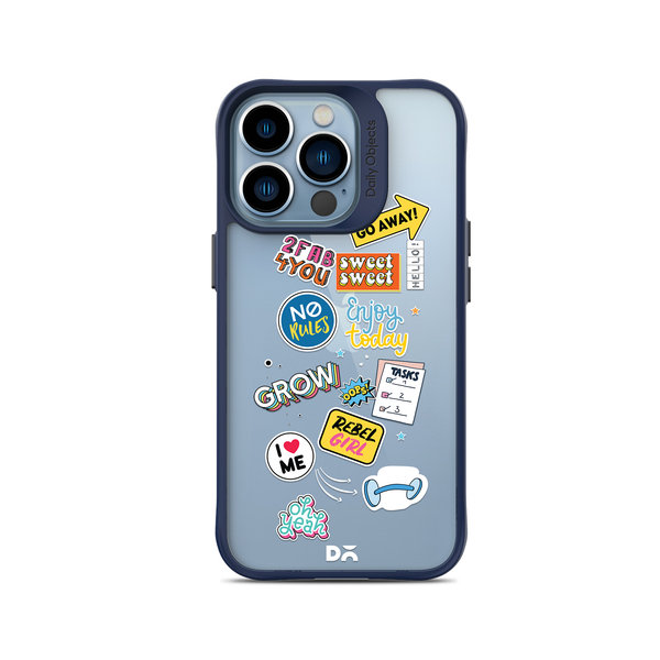 

DailyObjects Current Mood Blue Hybrid Clear Case Cover For iPhone 14 Pro
