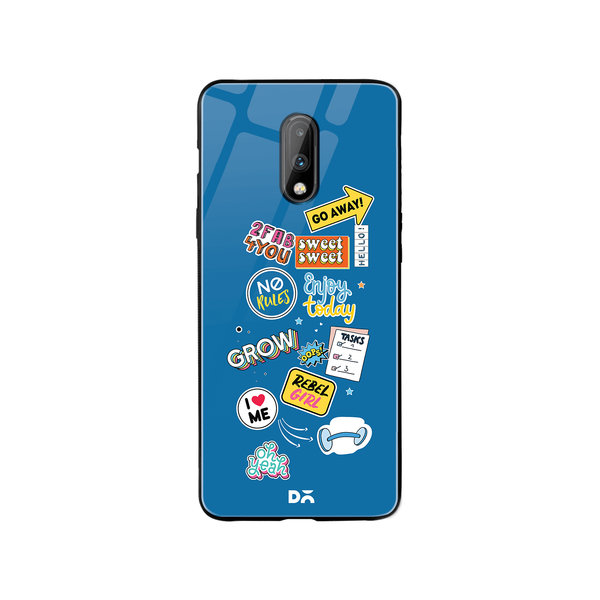 

DailyObjects Current Mood Glass Case Cover For OnePlus 7