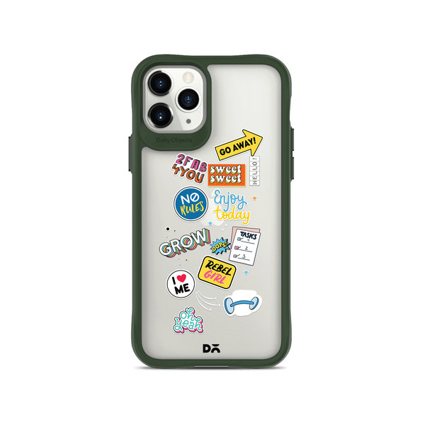 

DailyObjects Current Mood Green Hybrid Clear Case Cover For iPhone 11 Pro Max