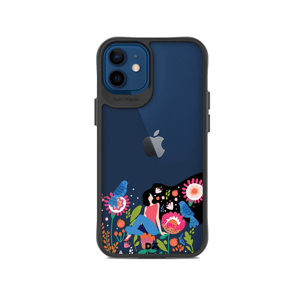 

DailyObjects Day Dreamer Black Hybrid Clear Case Cover For iPhone 12