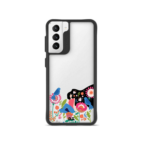 

DailyObjects Day Dreamer Black Hybrid Clear Case Cover For Samsung Galaxy S21 Plus