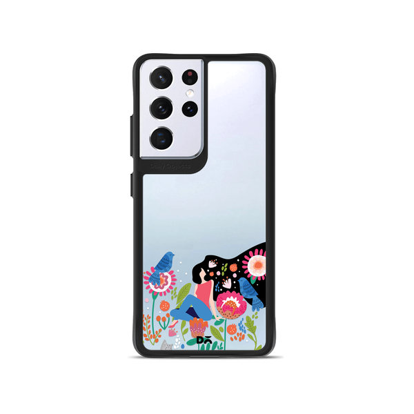 

DailyObjects Day Dreamer Black Hybrid Clear Case Cover For Samsung Galaxy S21 Ultra