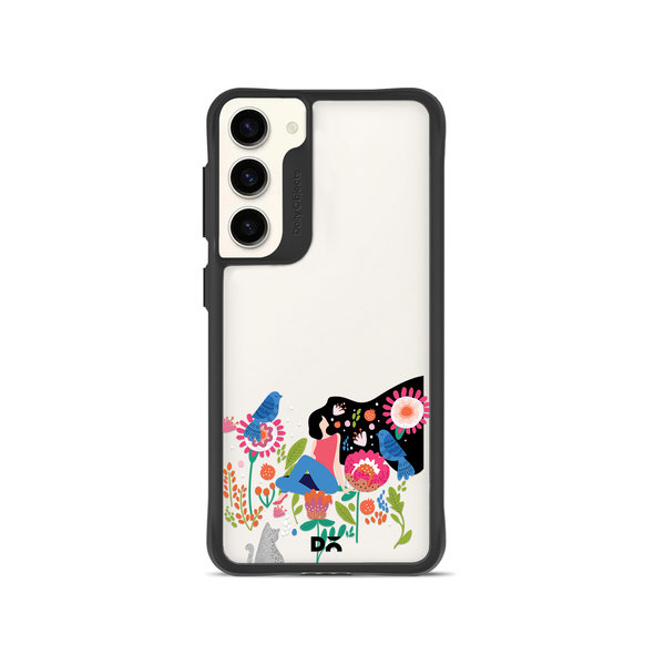

DailyObjects Day Dreamer Black Hybrid Clear Case Cover For Samsung Galaxy S23 Plus