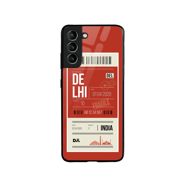 

DailyObjects Delhi City Tag Glass Case Cover For Samsung Galaxy S21 FE