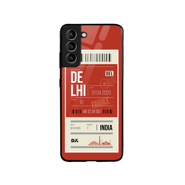 

DailyObjects Delhi City Tag Glass Case Cover For Samsung Galaxy S21