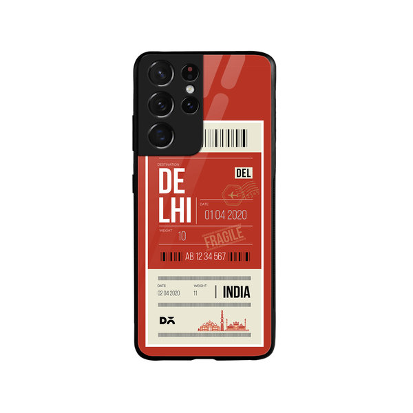 

DailyObjects Delhi City Tag Glass Case Cover For Samsung Galaxy S21 Ultra