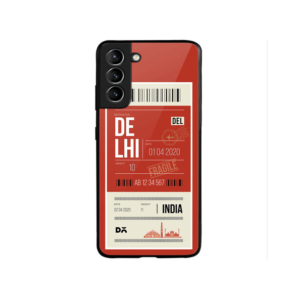 

DailyObjects Delhi City Tag Glass Case Cover For Samsung Galaxy S22