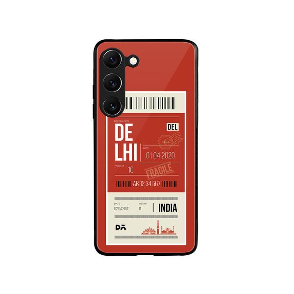 

DailyObjects Delhi City Tag Glass Case Cover For Samsung Galaxy S23 Plus