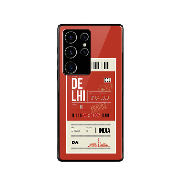 

DailyObjects Delhi City Tag Glass Case Cover For Samsung Galaxy S23 Ultra
