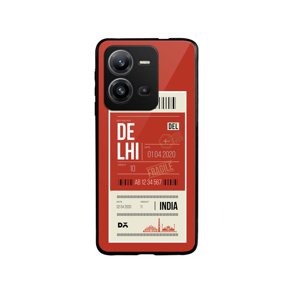 

DailyObjects Delhi City Tag Glass Case Cover For Vivo V25