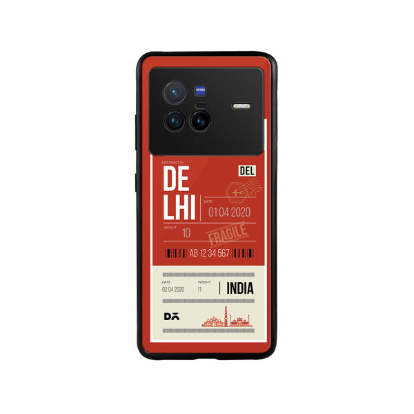 

DailyObjects Delhi City Tag Glass Case Cover For Vivo X80