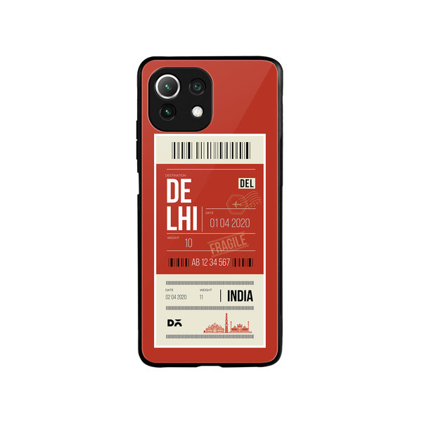 

DailyObjects Delhi City Tag Glass Case Cover For Xiaomi Mi 11 Lite