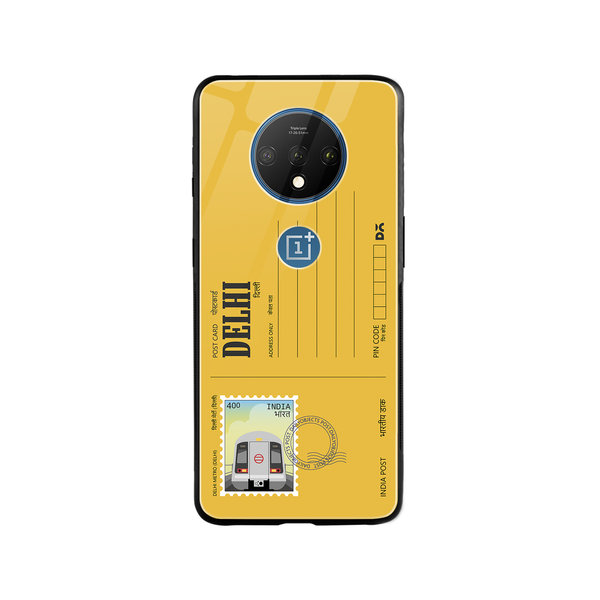 

DailyObjects Delhi Metro Postcard Glass Case Cover For OnePlus 7T